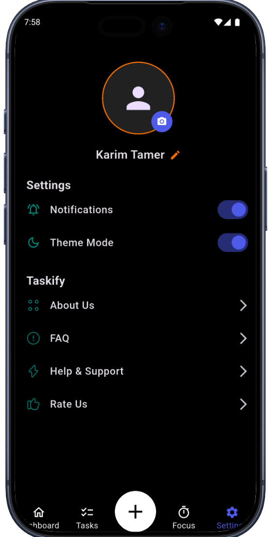 Settings Menu